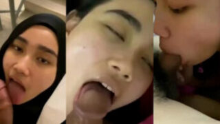 Cewek Hijab Baik Hati Emut Penis Malay Viral di Tangga